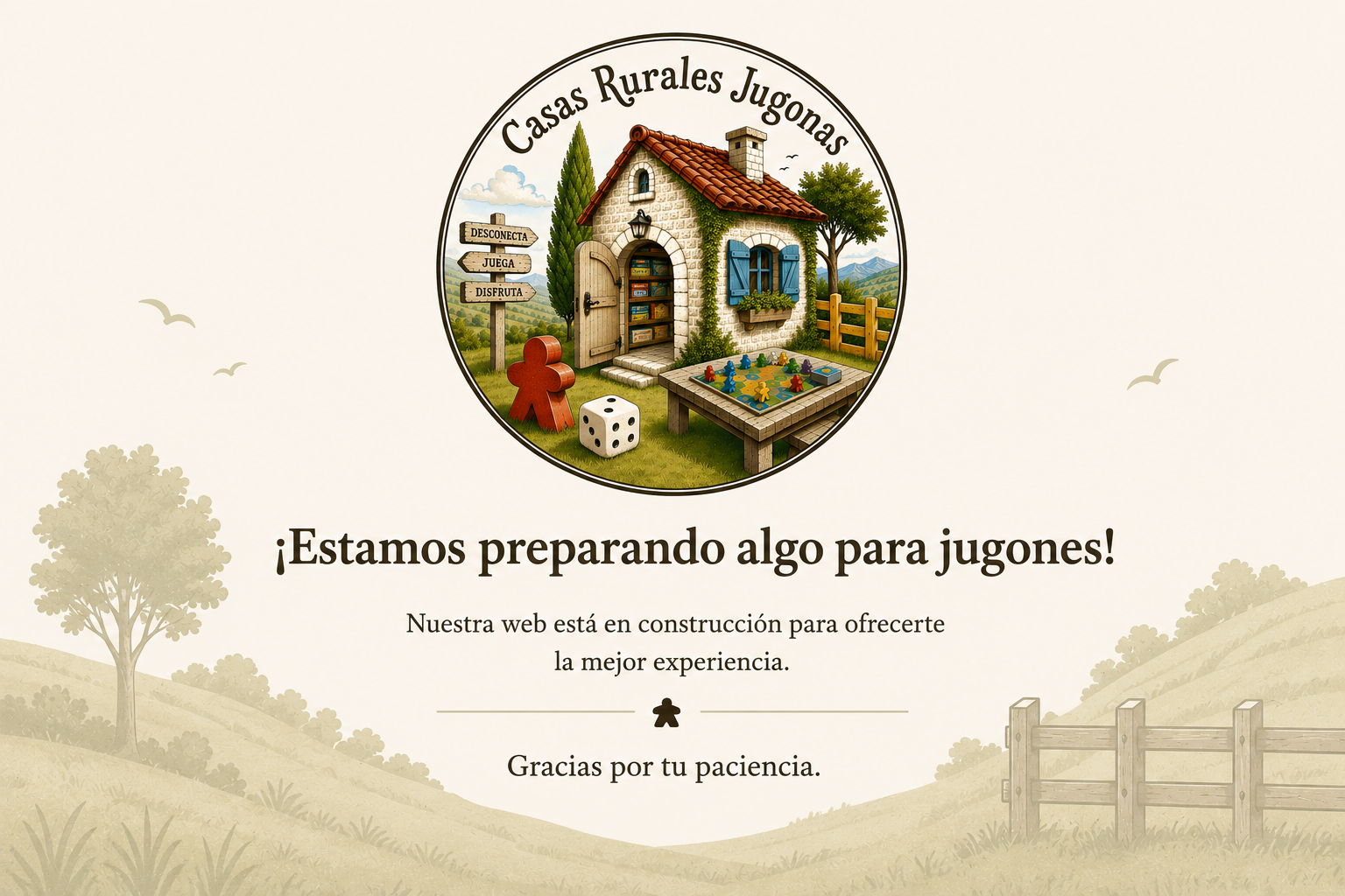 Casas Rurales Jugonas — estamos preparando algo para jugones